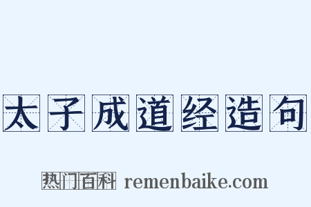 太子成道经造句是什么意思的图片